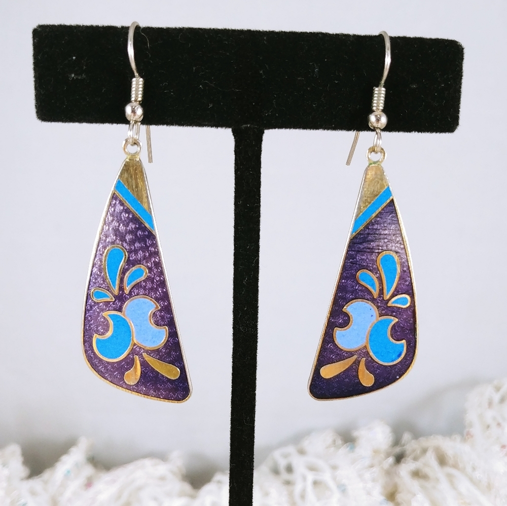 Vintage enameled earrings